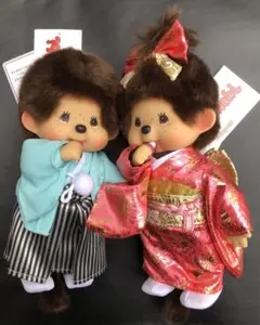 モンチッチ 着物 袴 ペア ぬいぐるみ - メルカリ