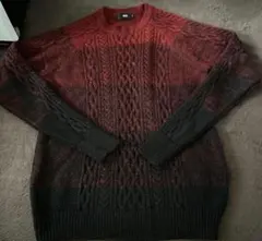 HARE ハレグラデーション ニット 赤黒 ブラック