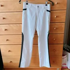 ルコックスポルティフ ゴルフ パンツ ホワイト×ブラック メンズ 73（S相当）