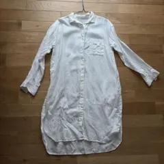 無印良品 フレンチリネン洗いざらしシャツワンピース