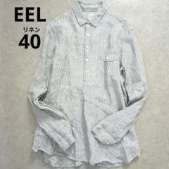 美品 EEL イール L ストライプシャツ リネン チロシャツ 日本製のサムネイル