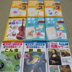 くもん 知育カード 名画野鳥昆虫 ひらがなことば漢字カード 幼児セットのサムネイル