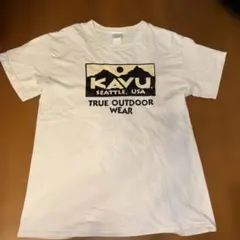 KAVU ロゴプリント Tシャツ ホワイト L