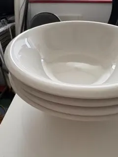 ホワイト陶器ボウル4枚セット