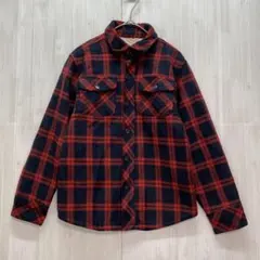 ★土日限定980円セール　オールドネイビー　裏ボアチェックネルシャツ　130相当