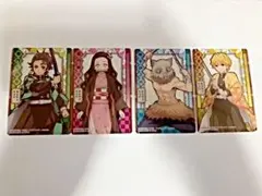 鬼滅の刃 ステンドグラスカードパックver 炭治郎とねずこ、伊之助と善逸合計4枚