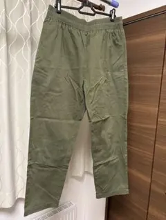 GUカーキイージーパンツ ゴムウエストサイズL