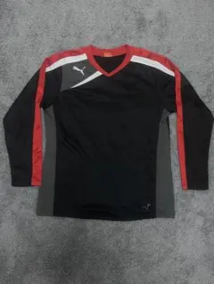 プーマ PUMA 150 スポーツウェア 長袖 ロンT サッカー 黒 赤