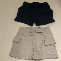 【H&M】スウェットカーゴショートパンツ2枚セット　4〜6month