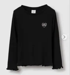 【新品未開封】GAP ブラック 長袖リブカットソー　女の子　80cm
