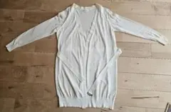 プラステ　PLST　 ロングカーディガン 　M　白のサムネイル