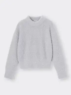 GU シャイニークルーネックセーター ラメ ニットXL