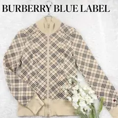 BURBERRY BLUE LABEL フルジップブルゾン ノバチェック 38
