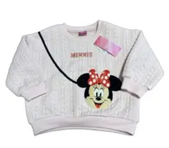 【新品】ディズニー ミニー ポシェット 裏毛 トレーナー 95cm