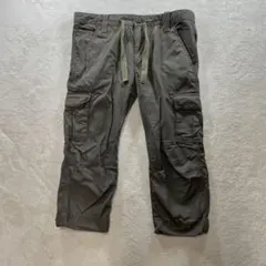 【F3323】ALPHA INDUSTRIES 七分丈 カーゴパンツ Ｌ グレー