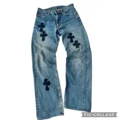 EDWIN 505XX カスタムデニム W30 クロス ストリート 一点物