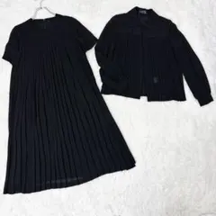 東京いぎん ジャケット プリーツワンピース 礼服 フォーマル 黒 2点セット M