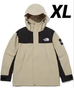 ノースフェイス　マウンテンジャケット　ベージュ×ブラック　XL