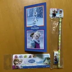 Disney Frozen メモ帳・鉛筆・付箋セット