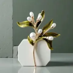 葉 パールブローチ 入学式 卒業式 入園式 卒園式 七五三 セレモニー 緑 植物