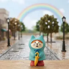 デコレコンコンブル＊レインコート猫＊ブルー