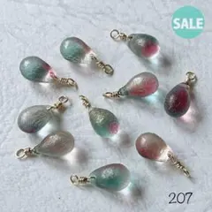 207 チェコドロップビーズ エッチングゴールド　sale!!!