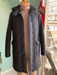 （美品）トラディショナルウェザーウェア キルティングボアコート ネイビー