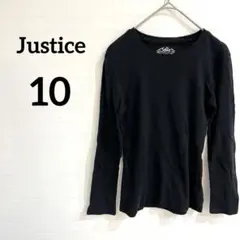 シンプル✨Justice【10】ブラック 長袖Tシャツ