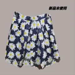 イング　INGNI デイジー柄 ネイビー ミニスカート 新品未使用　タグ付き