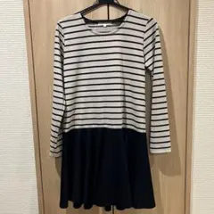 grove ストライプ柄 長袖ワンピース Mサイズ