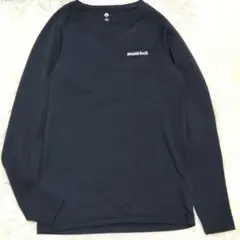 【匿名配送】モンベル　mont-bell　長袖ロゴカットソー　ブラック　150