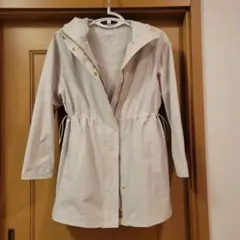 any FAM フード付きライトベージュコート サイズ2
