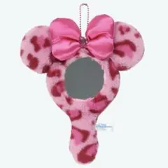 ミニー　ヒョウ柄　ミラー