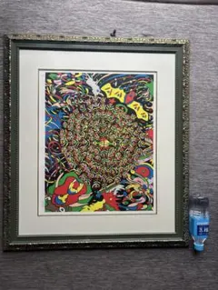 F6号】ジミー大西【ネコ】手描き作品/表裏サイン有り/油彩/絵画/高級