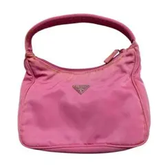 0726 PRADA プラダ ナイロン ワンショルダー 三角ロゴ ピンク系 - メルカリ