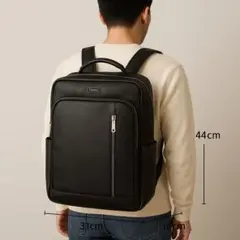 【期間限定値下げ】TIDING 本革 ビジネスリュック メンズ ブラック 大容量