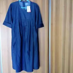 マタニティ、授乳に便利な八分袖ワンピース