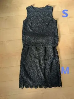 UNIQLO ネイビー レースセットアップ