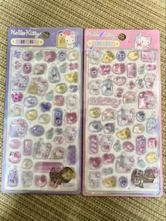 お値下げ【正規品】日本未発売！サンリオ　ハローキティ　3D立体シール　２枚セット