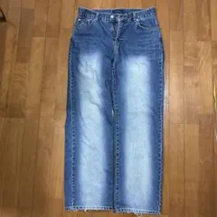 韓国系　chikashitsu+ THE CROSS ワイドレッグデニム