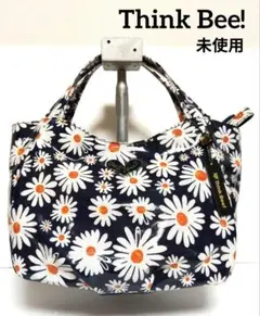 未使用　Think Bee! シンクビー　ホワイトデイジー　ハンドバッグ　花柄のサムネイル