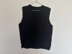 1度着用　無印良品　洗えるミラノリブ編みベスト　黒M