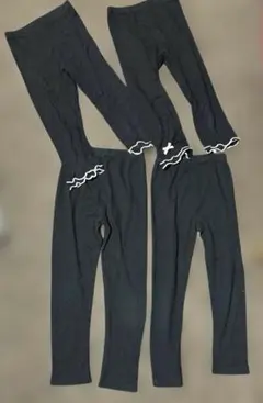 キッズ ブラック レギンス 120〜130サイズ 双子