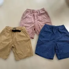 ユニクロ　BABYDOLL ハーフパンツ 短パン　3点セット 120