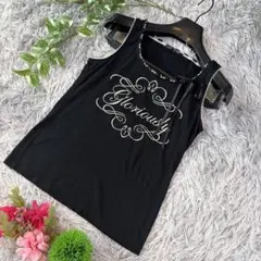 ✨prideglide✨サイズ38(M) タンクトップ ブラック ロゴ入りのサムネイル