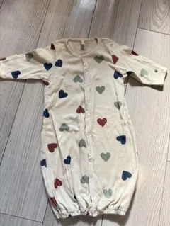 Petit Bateau ハート柄ロンパース 3M