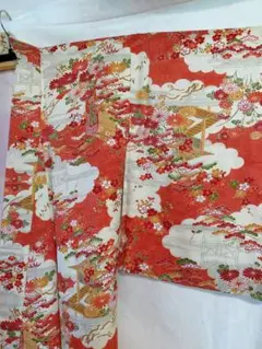 昭和レトロ　正絹小紋　美品古い着物　リメイク等
