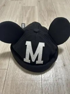 ミッキー耳付きキャップ 黒