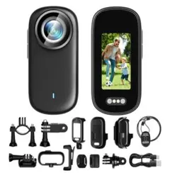 最終価格‼️小型ビデオカメラ アクションカメラ ウェアラブルカメラ モニター 4k
