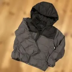 UNIQLO パフテックウォッシャブルパーカー 130 ブラック/グレー